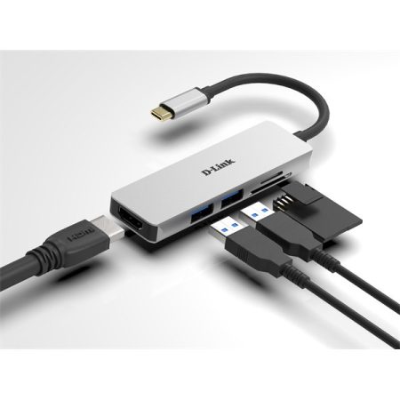 D-LINK USB-C HUB 2xUSB + 1xHDMI + 1xSD + 1xMicroSD, DUB-M530