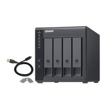   QNAP NAS 4 fiókos RAID bővítőegység, NAS-hoz és PC-hez, 1xUSB3.2 (Type-C), Asztali - TR-004