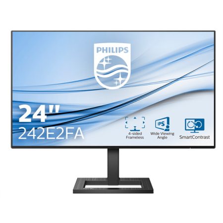 PHILIPS IPS monitor 23.8" 242E2FA, 1920x1080, 16:9, 300 cd/m2, 1ms, VGA/DisplayPort/HDMI, hangszóró