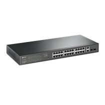   TP-LINK Switch 26x1000Mbps (24xPOE+) + 2xGigabit SFP, Menedzselhető, TL-SG1428PE