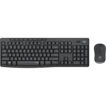   LOGITECH Billentyűzet + egér - MK295 Silent Vezeték Nélküli Combo Grafitszürke, US