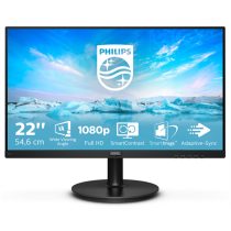   PHILIPS VA monitor 21.5" 221V8, 1920x1080, 16:9, 250cd/m2, 4 ms, VGA/HDMI