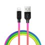 COLORWAY Kábel, Cable USB Apple Lightning (multicolor) 2.4A 1M (CW-CBUL016-MC)