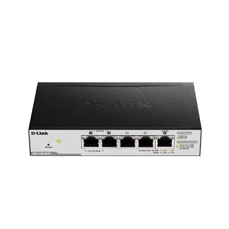 D-LINK Switch 5x1000Mbps(2xPOE) Fémházas Asztali Menedzselhető, DGS-1100-05PDV2