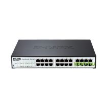   D-LINK Switch 24x1000Mbps (12xPOE) Fémházas Menedzselhető Rackes, DGS-1100-24PV2/E