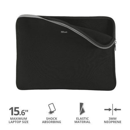 TRUST Notebook tok 21248 (Primo Soft Sleeve for 15.6" laptops - black)