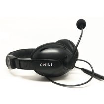   CHILL SZTEREO USB HEADSET, fekete, 2m-es kábel, ki-be kapcsolható mikrofon