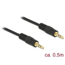   DELOCK kábel Stereo jack 3.5mm 3 pin male / male összekötő 0.5m