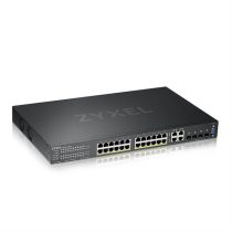   ZYXEL Switch  24x1000Mbps (24xPOE) + 4xGigabit kombó SFP, Menedzselhető Rackes, GS2220-28HP-EU0101F