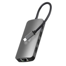 MEDIA-TECH USB-C HUB PRO 8in1 LAN, HDMI, kártyaolvasó, PD