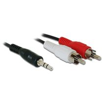   DELOCK kábel Audio 3.5mm Stereo jack male > 2x RCA male 1.5m