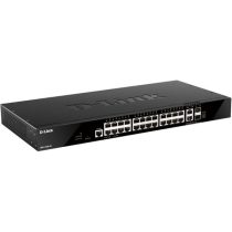   D-LINK Switch 24x1000Mbps + 2x10G + 2xGigabit SFP+ Menedzselhethő Rackes, DGS-1520-28/E