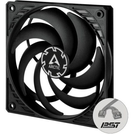 ARCTIC COOLING Rendszerhűtő Ventilátor P12 Slim PWM PST Fekete, 12cm