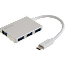 SANDBERG USB-C tartozék, USB-C to 4 xUSB 3.0 Pocket Hub