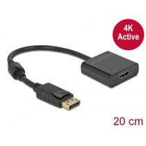   DELOCK Átalakító DisplayPort 1.2 male > HDMI female 4K aktív fekete