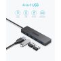 ANKER USB HUB, Ultra Slim Data USB 3.0 HUB, 4 port, fekete - A7516016