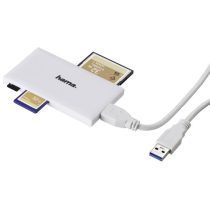   HAMA 181017, USB 3.0 SUPERSPEED "SLIM" MULTI KÁRTYAOLVASÓ, FEHÉR