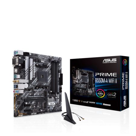 ASUS Alaplap AM4 PRIME B550M-A WIFI II AMD B550, mATX