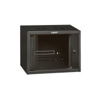   LEGRAND fali rack szekrény 19' 9U MAG: 494 SZÉL: 600 MÉLY: 450 antracit egyrészes üvegajtós készre szerelt MAX: 27 kg L