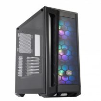   COOLER MASTER Ház Midi ATX MasterBox MB511 ARGB Tápegység nélkül, Fekete Üvegfalú