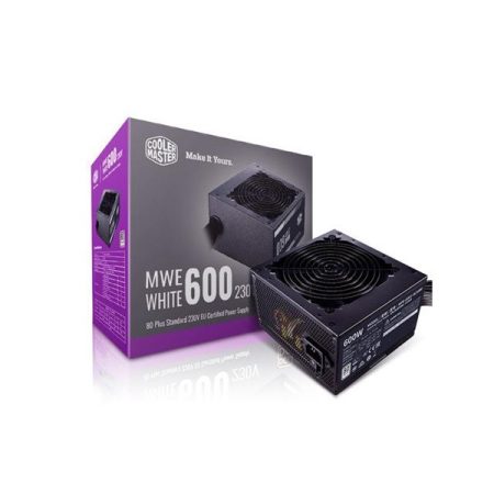 COOLER MASTER Tápegység MWE 600W, 12cm, 80+ White V2, Aktív PFC