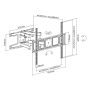 SBOX Fali konzol PLB-3646, WALL MOUNT (37-80", max. 40kg, max.VESA: 600x400 mm)