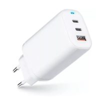   BLACKBIRD Hálózati töltő 65W PD 2x USB-C, 1x USB csatlakozó, Fehér