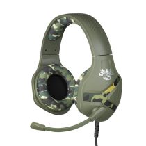   KONIX - MYTHICS Nemesis Camo Fejhallgató Vezetékes Gaming Stereo Mikrofon, Zöldterepmintás