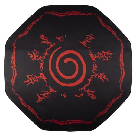 KONIX - NARUTO "Symbol" Gaming Szőnyeg kör alakú 1000x1000mm, Fekete-Piros