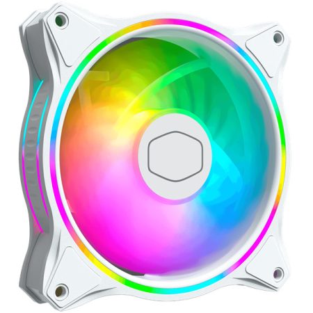 COOLER MASTER Rendszerhűtő Ventilátor MASTERFAN MF120 HALO WHITE EDITION, Gen2 RGB, fehér