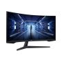 SAMSUNG Ívelt Gaming 165Hz VA monitor 34" G5, 3440x1440, 21:9, 250cd/m2, 1ms, HDMI/DisplayPort