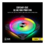 CORSAIR Rendszerhűtő Ventilátor, iCUE QL140 RGB, 14cm, fekete