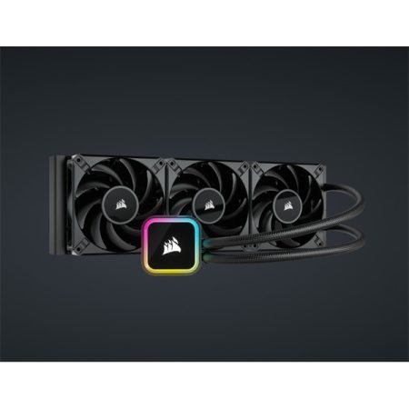 CORSAIR CPU hűtő iCUE H150i RGB ELITE (vízhűtés), 3 Ventilátoros, LGA1700 támogatással. fekete