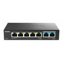   D-LINK Switch 5x1000Mbps + 2x2.5Gbps Multi-Gigabit Fémházas Asztali, DMS-107/E