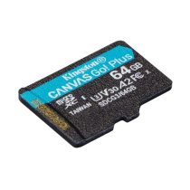   KINGSTON Memóriakártya MicroSDXC 64GB Canvas Go Plus 170R A2 U3 V30 Adapter nélkül