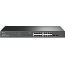   TP-LINK Switch 16x1000Mbps(16xPOE+) + 2xGigabit SFP, Menedzselhető, SG2218P