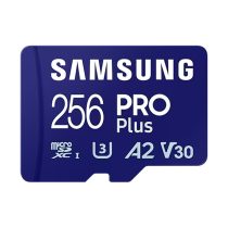   SAMSUNG Memóriakártya, PRO Plus microSDXC kártya 256GB, CLASS 10, UHS-I, U3, V30, A2, + Adapter, R180/W130