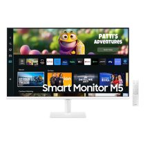   SAMSUNG Smart VA monitor 32" M5, 1920x1080, 16:9, 250cd/m2, 4ms, 2xHDMI/2xUSB/WiFi/Bluetooth, hangszóró, fehér