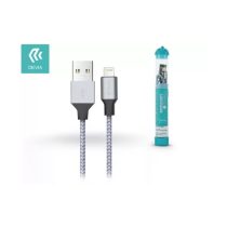   DEVIA APPLE IPHONE LIGHTNING USB TÖLTŐ- ÉS ADATKÁBEL - 1 M-ES VEZETÉKKEL - TUBE LIGHTNING USB 2.4A - SILVER/BLUE