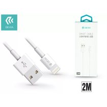   DEVIA  APPLE IPHONE LIGHTNING USB TÖLTŐ- ÉS ADATKÁBEL 2 M-ES VEZETÉKKEL - SMART CABLE LIGHTNING - WHITE