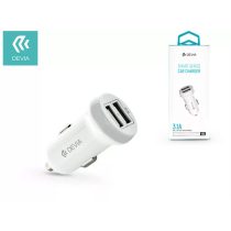   DEVIA SMART DUAL USB SZIVARGYÚJTÓS TÖLTŐ ADAPTER - SMART SERIES CAR CHARGER - 5V/3,1A - WHITE