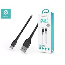   DEVIA USB - USB TYPE-C ADAT- ÉS TÖLTŐKÁBEL 2 M-ES VEZETÉKKEL - 5V/2.1A - BLACK