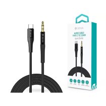   DEVIA 3,5 MM JACK - TYPE-C AUDIO KÁBEL 1 M-ES VEZETÉKKEL - SERIES IPURE AUX AUDIO CABLE - BLACK