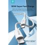 DEVIA USB TYPE-C - USB TYPE-C ADAT- ÉS TÖLTŐKÁBEL 1,5 M-ES VEZETÉKKEL - SMART SERIES 100W C TO C PD CABLE - 100W - FEHÉR