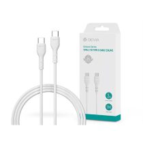   DEVIA USB TYPE-C - USB TYPE-C ADAT- ÉS TÖLTŐKÁBEL 1 M-ES VEZETÉKKEL - KINTONE SERIES TYPE-C TO TYPE-C CABLE - 60W, WHITE