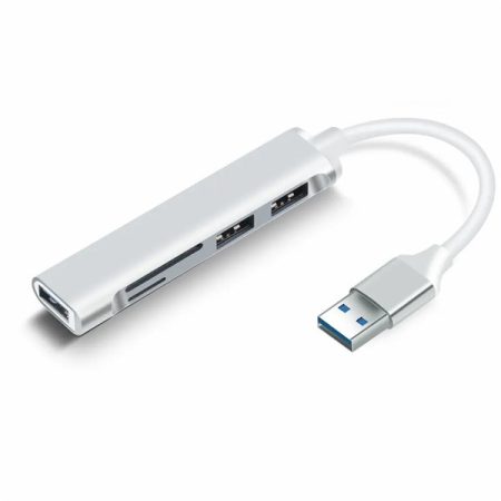 BLACKBIRD USB 3.0 multiport hub 5in1 3xUSB3.0, SD, TF, ezüst, aluminium ház