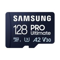   SAMSUNG Memóriakártya, PRO Ultimate microSD 128GB, Class 10, V30, A2, Grade 3 (U3), R200/W130