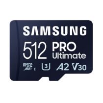   SAMSUNG Memóriakártya, PRO Ultimate microSD 512GB, Class 10, V30, A2, Grade 3 (U3), R200/W130
