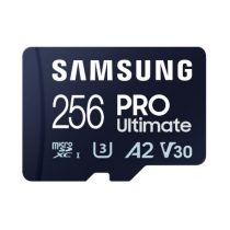   SAMSUNG Memóriakártya, PRO Ultimate microSD with Reader 256GB, Class 10, V30, A2, Grade 3 (U3), R200/W130, +Adapter