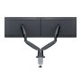 MULTIBRACKETS 2 karos asztali konzol, M Deskmount Gas Spring Dual Black (15-30", max.VESA: 100x100 mm, 9 kg)